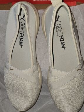 Puma Women's SoftFoam+ Slip-On Flats in Ivory